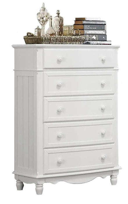 Clementine 5 Drawer Chest In White B1799-9 | Homelegance