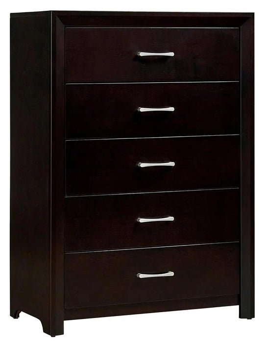 Edina 5 Drawer Chest In Espresso-Hinted Cherry 2145-9 | Homelegance