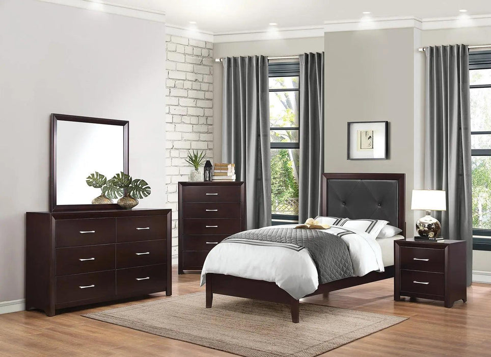 Edina 5 Drawer Chest In Espresso-Hinted Cherry 2145-9 | Homelegance