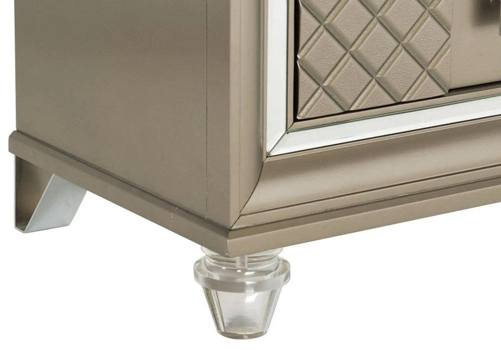 Loudon 2 Drawer Nightstand In Champagne Metallic 1515-4 | Homelegance
