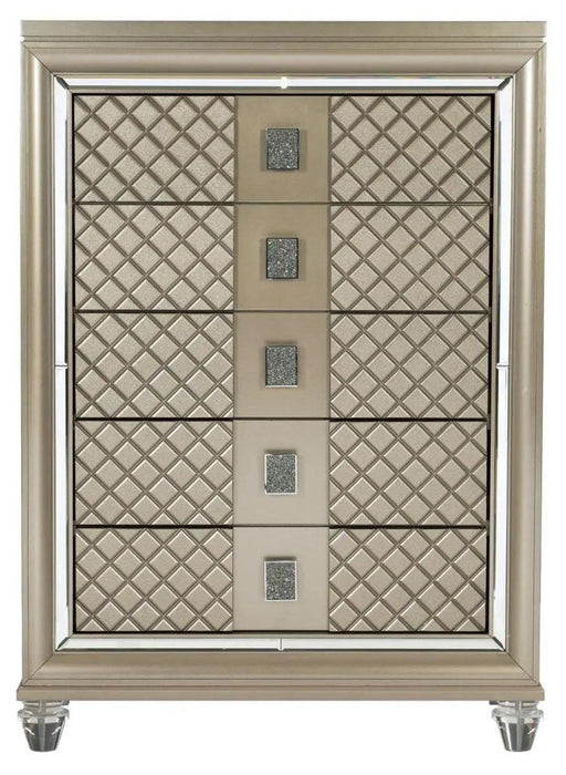 Loudon 5 Drawer Chest In Champagne Metallic 1515-9 | Homelegance