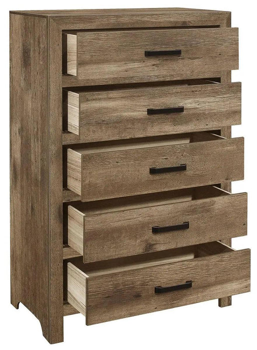 Mandan 5 Drawer Chest In Weathered Pine 1910-9 | Homelegance