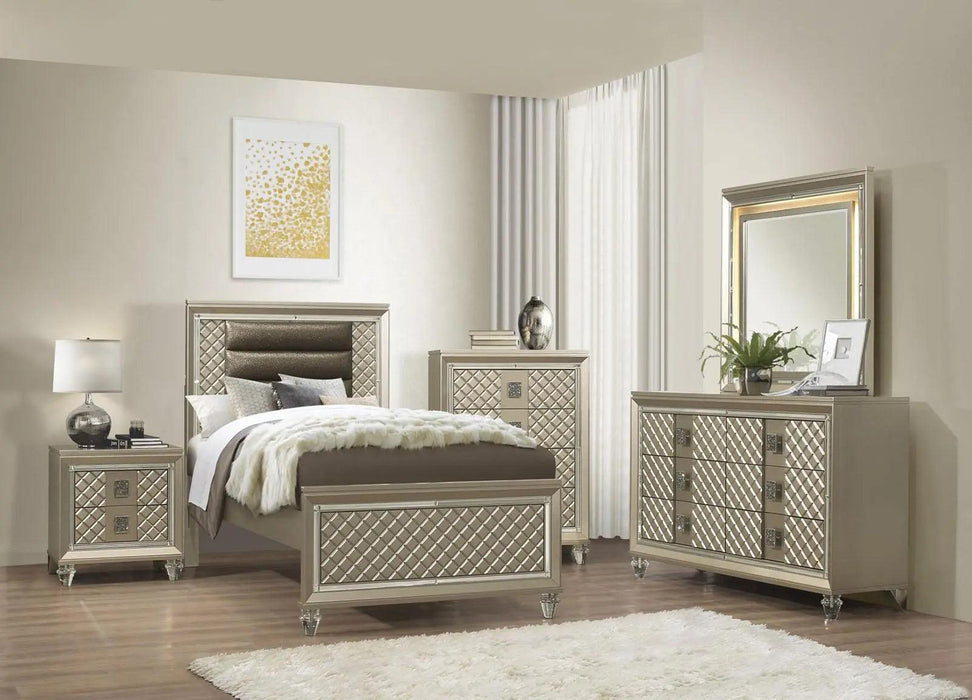Youth Loudon 4 Drawer Chest In Champagne Metallic B1515-9 | Homelegance