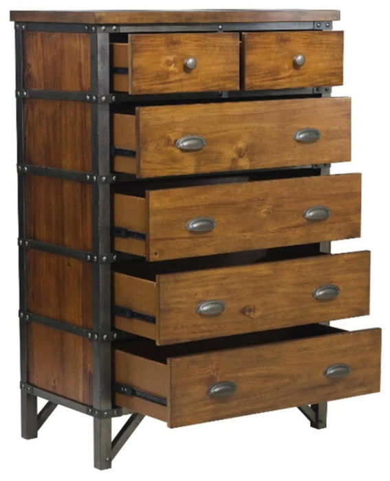 Holverson Chest In Rustic Brown & Gunmetal 1715-9 | Homelegance