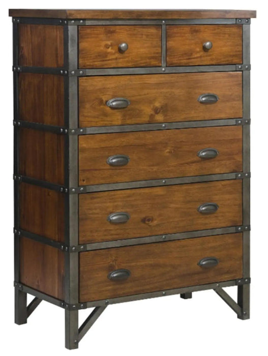 Holverson Chest In Rustic Brown & Gunmetal 1715-9 | Homelegance