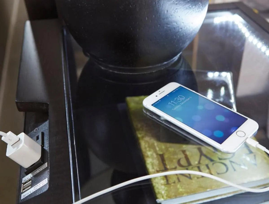 Larchmont Nightstand In Charcoal 5424-4 | Homelegance