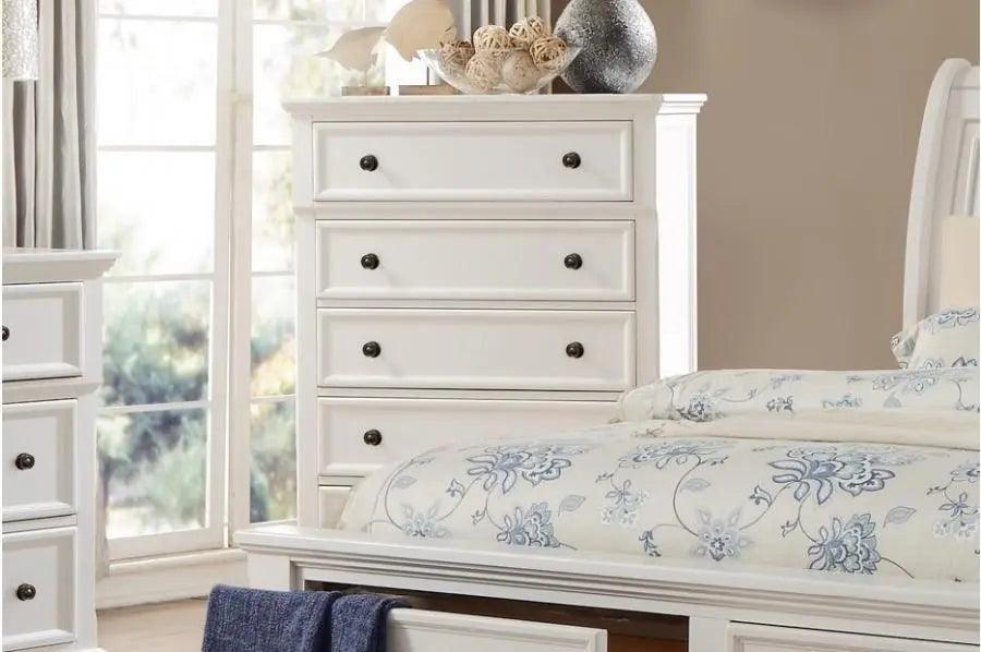 Laurelin 5 Drawer Chest In White 1714W-9 | Homelegance