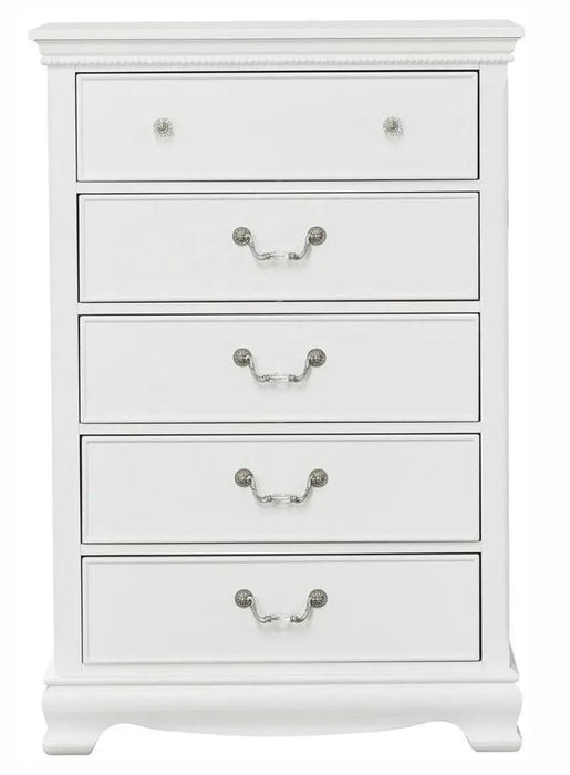 Lucida 5 Drawer Chest In White 2039W-9 | Homelegance