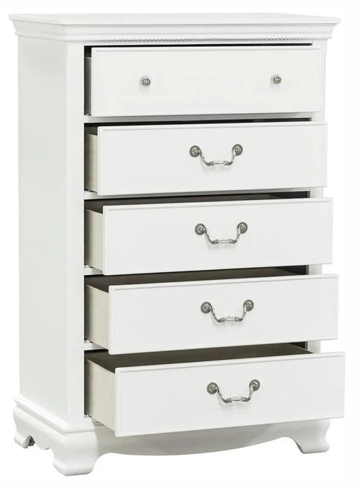 Lucida 5 Drawer Chest In White 2039W-9 | Homelegance