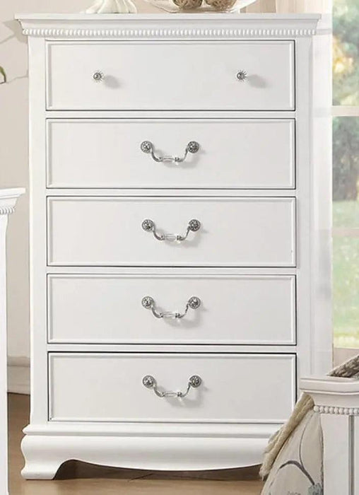 Lucida 5 Drawer Chest In White 2039W-9 | Homelegance