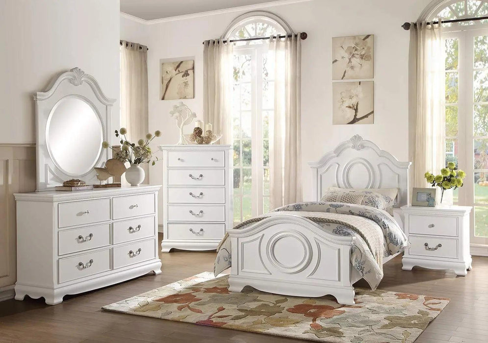 Lucida 5 Drawer Chest In White 2039W-9 | Homelegance