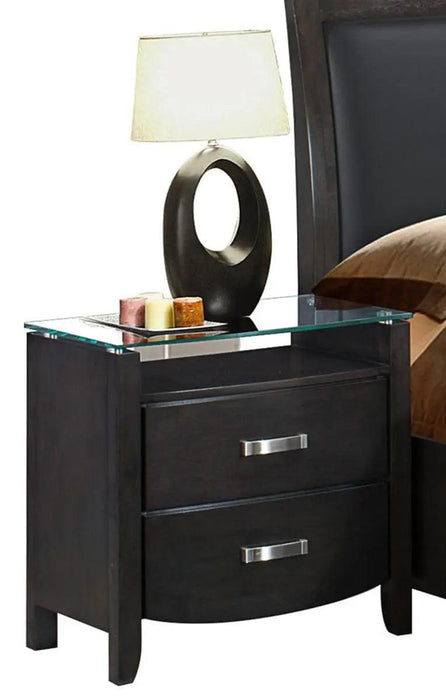 Lyric 2 Drawer Nightstand In Brownish Gray 1737Ngy-4 | Homelegance
