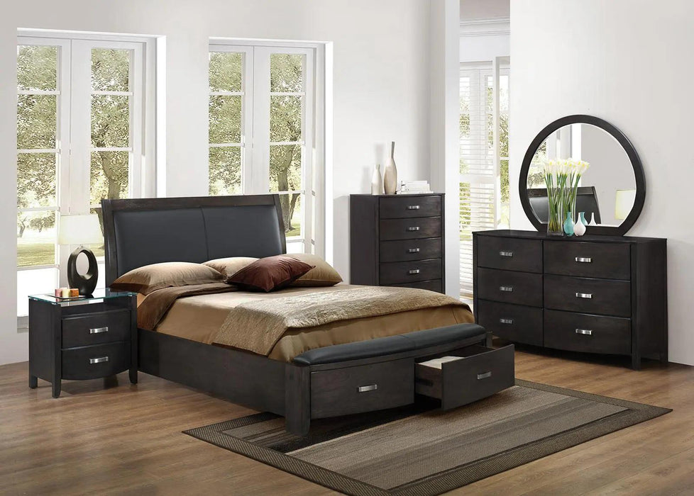 Lyric 2 Drawer Nightstand In Brownish Gray 1737Ngy-4 | Homelegance