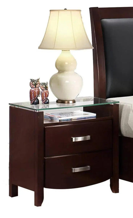 Lyric 2 Drawer Nightstand In Dark Espresso 1737Nc-4 | Homelegance