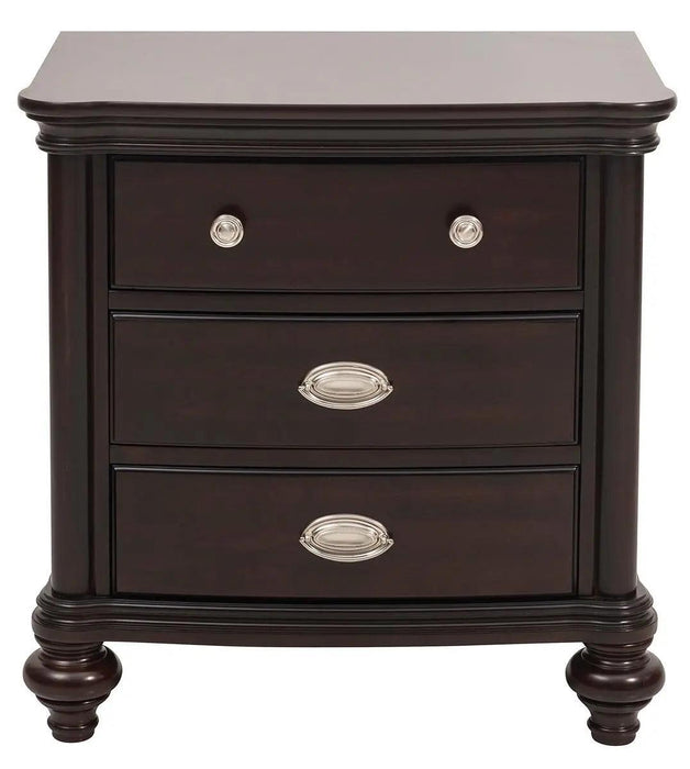 Marston 3 Drawer Nightstand In Dark Cherry 2615Dc-4 | Homelegance