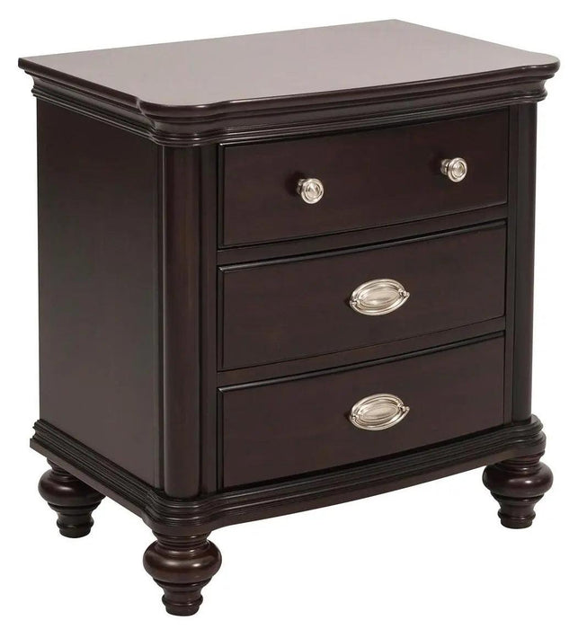 Marston 3 Drawer Nightstand In Dark Cherry 2615Dc-4 | Homelegance