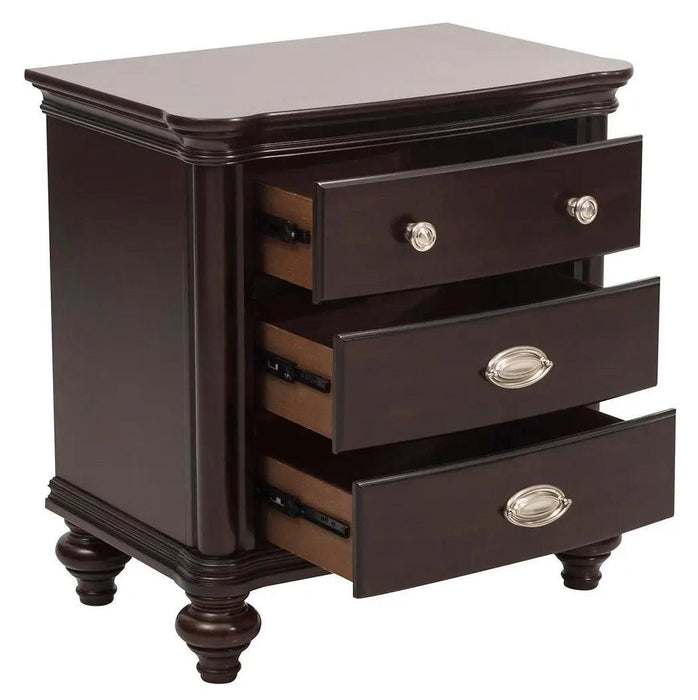 Marston 3 Drawer Nightstand In Dark Cherry 2615Dc-4 | Homelegance