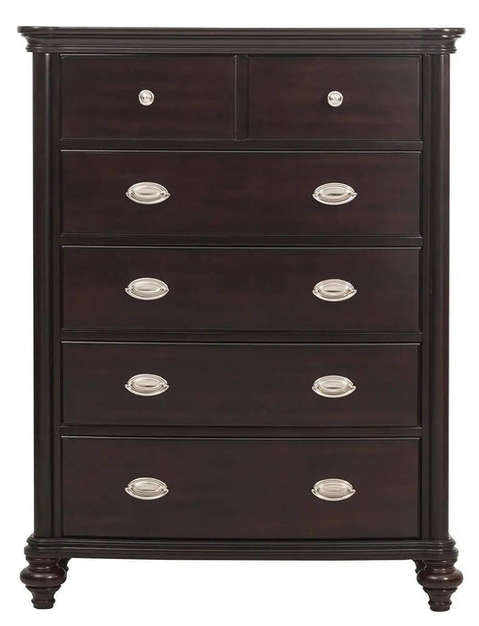 Marston 5 Drawer Chest In Dark Cherry 2615Dc-9 | Homelegance