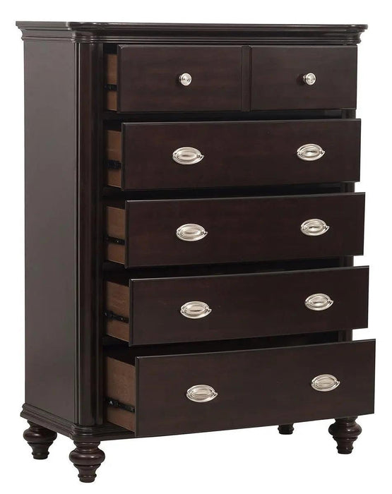 Marston 5 Drawer Chest In Dark Cherry 2615Dc-9 | Homelegance