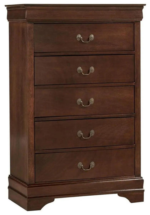 Mayville 5 Drawer Chest In Brown Cherry 2147-9 | Homelegance