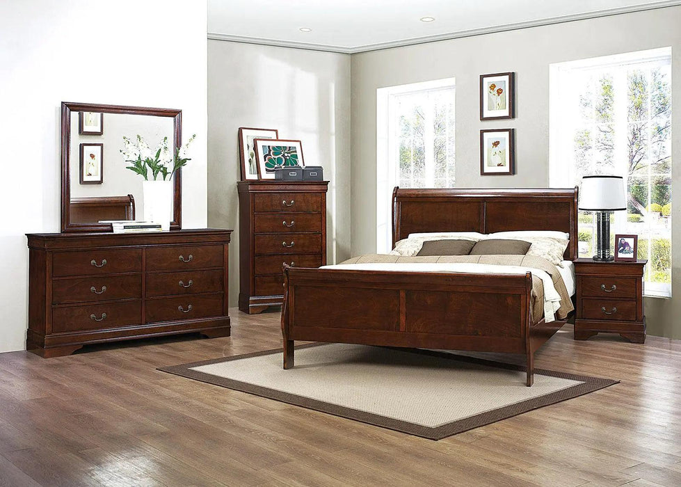 Mayville 5 Drawer Chest In Brown Cherry 2147-9 | Homelegance