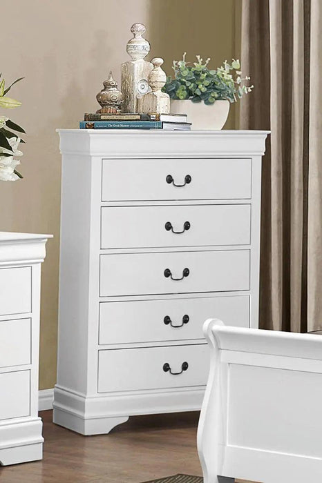 Mayville 5 Drawer Chest In White 2147W-9 | Homelegance