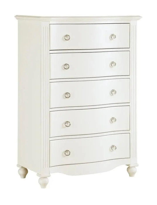 Meghan 5 Drawer Chest In White 2058Wh-9 | Homelegance