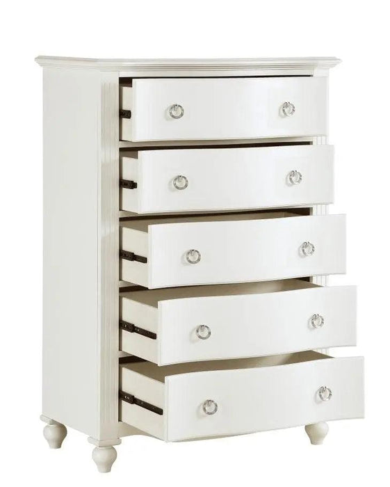 Meghan 5 Drawer Chest In White 2058Wh-9 | Homelegance
