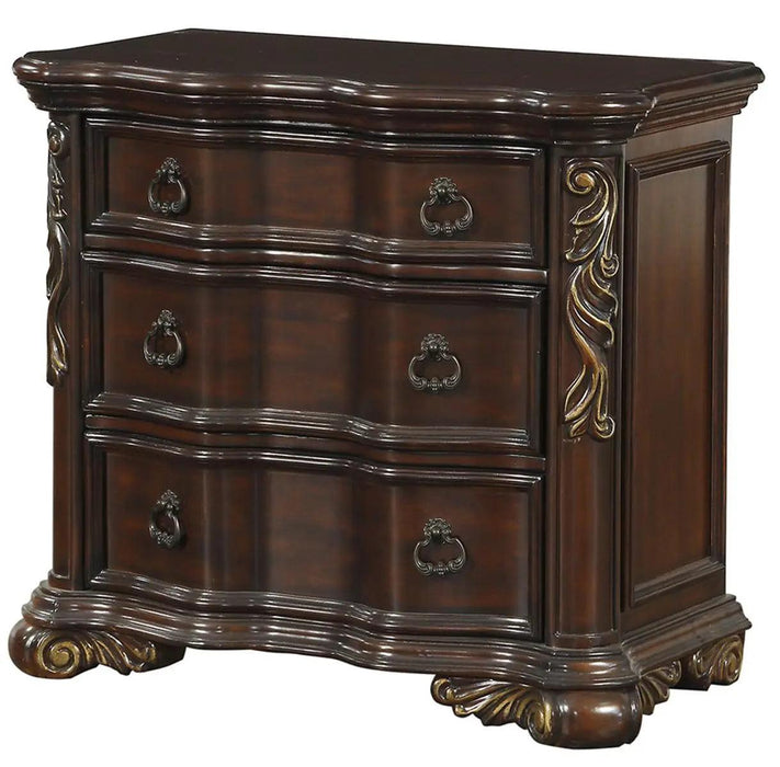 Royal Highlands 3 Drawer Nightstand In Rich Cherry 1603-4 | Homelegance
