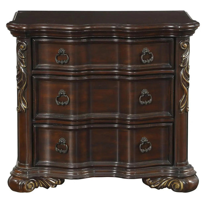 Royal Highlands 3 Drawer Nightstand In Rich Cherry 1603-4 | Homelegance