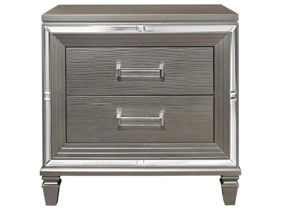 Tamsin Nightstand In Silver Grey Metallic 1616-4 | Homelegance