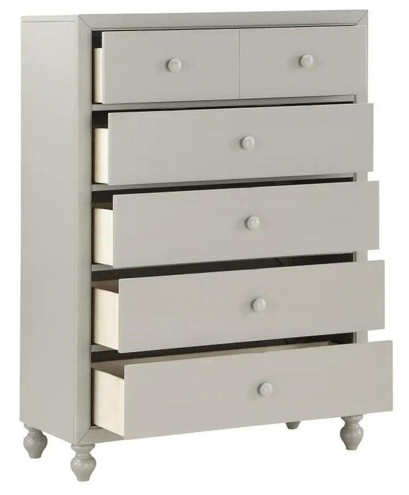 Wellsummer 5 Drawer Chest In Gray 1803Gy-9 | Homelegance