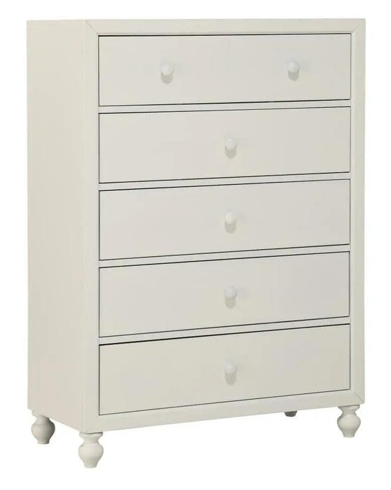 Wellsummer 5 Drawer Chest In White 1803W-9 | Homelegance