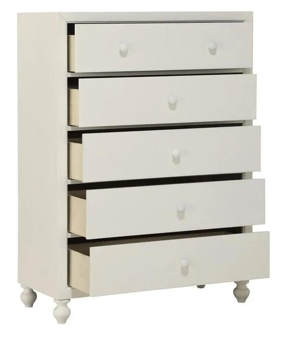 Wellsummer 5 Drawer Chest In White 1803W-9 | Homelegance