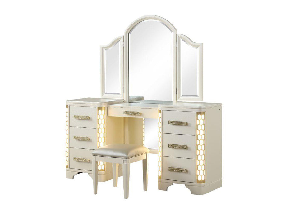 Jasmine 63" Wide Makeup Vanity Set