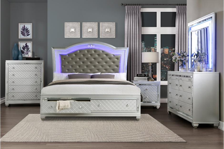 Leesa Bedroom Set In Silver | Homelegance