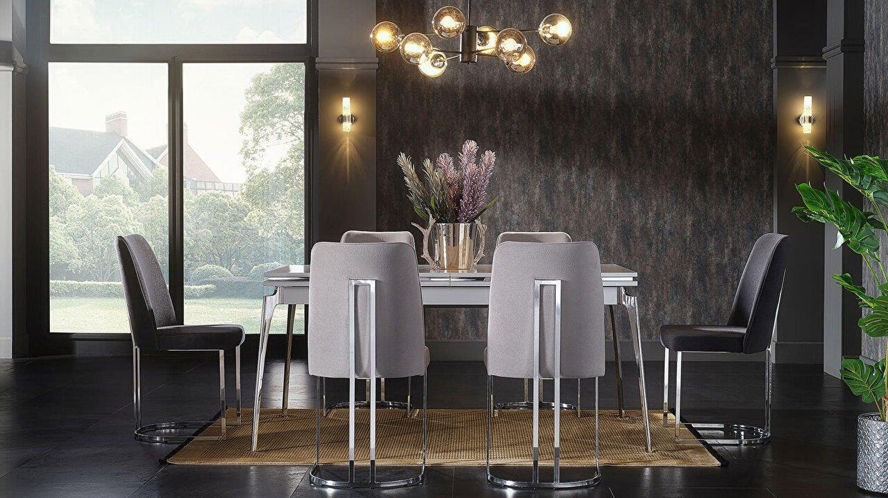 Loretto Expandable Dining Table (Loretto Hg Gray)