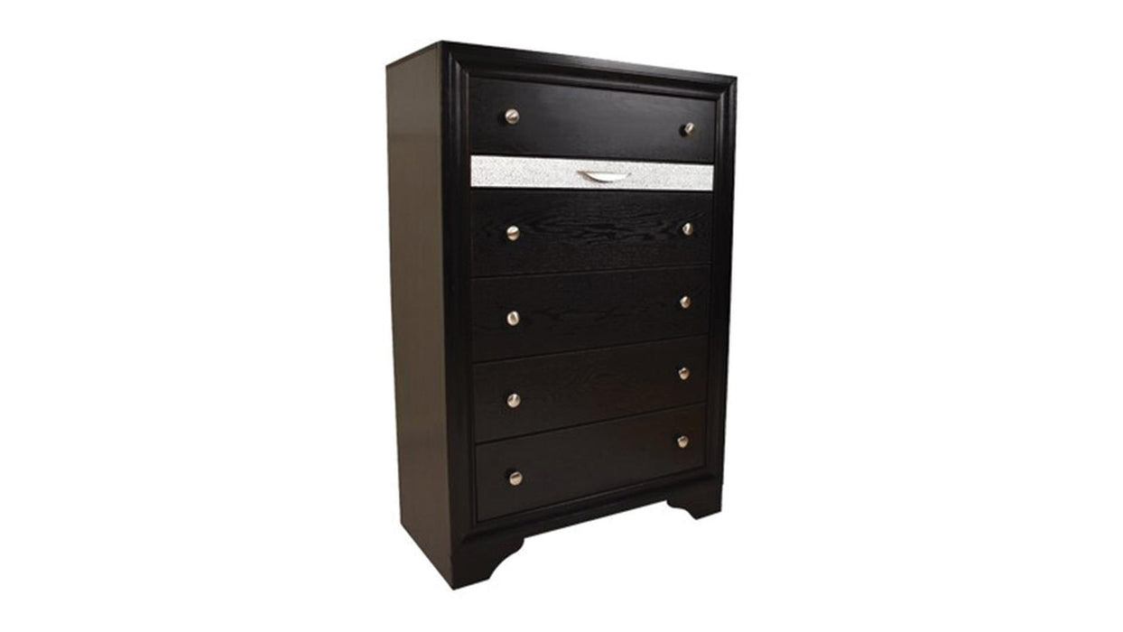 Matrix 5-Drawer Wood Veneer Chest