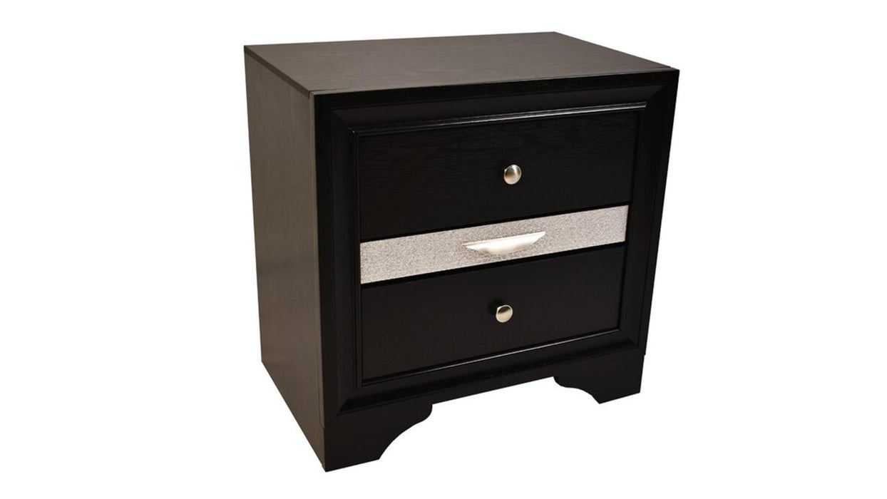 Matrix 2-Drawer Wood Veneer Nightstand