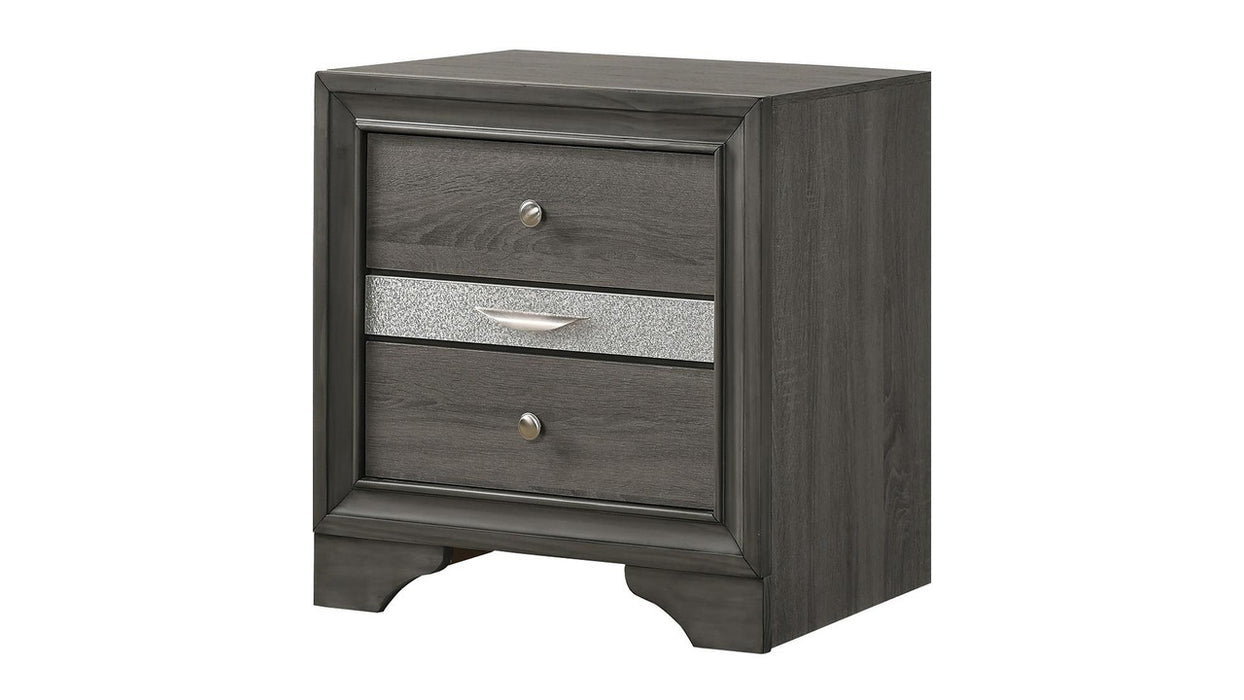Matrix 2-Drawer Wood Veneer Nightstand