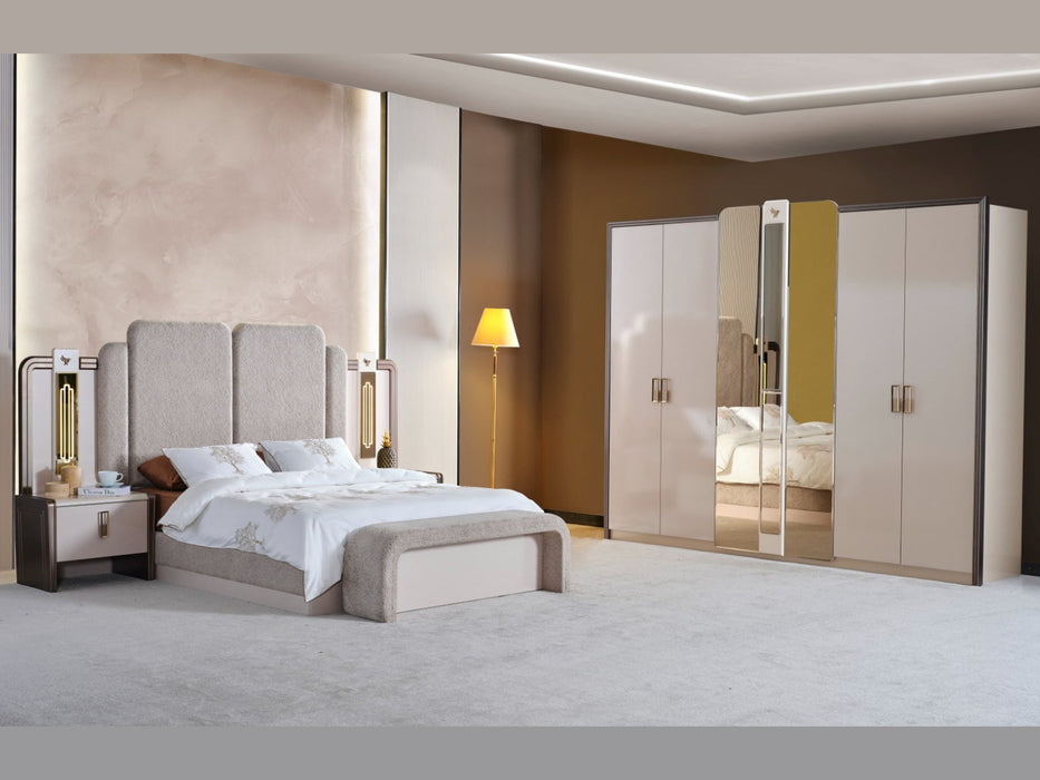 Nirvana Kanss 21" Tall Nightstand With Mirror