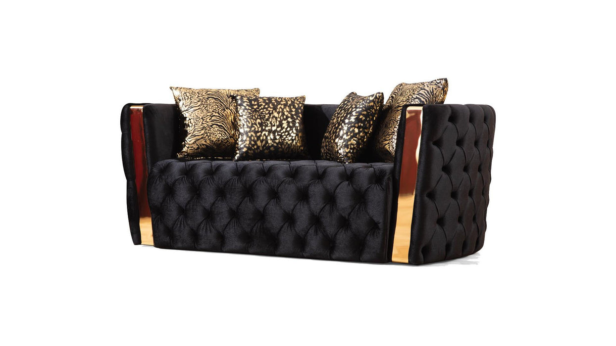 Naomi Tufted Velvet Loveseat