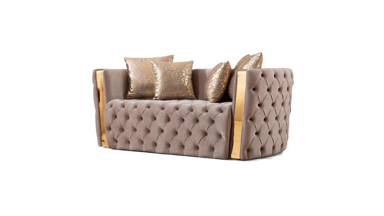 Naomi Tufted Velvet Loveseat