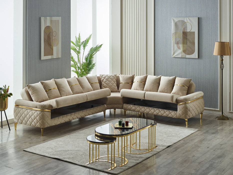 Orlando 127" / 112" Wide Convertible Sectional