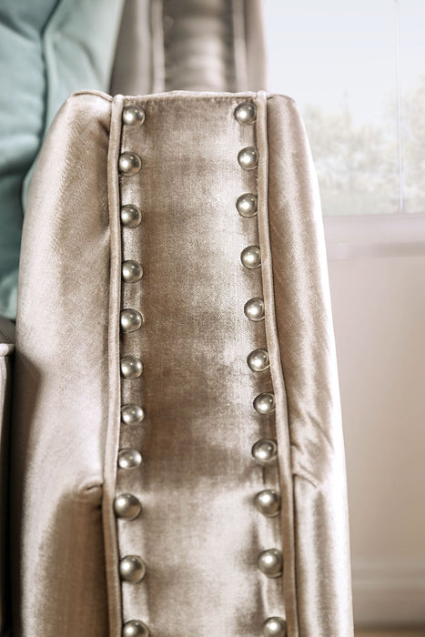 Elicia Champagne/Turquoise Sofa