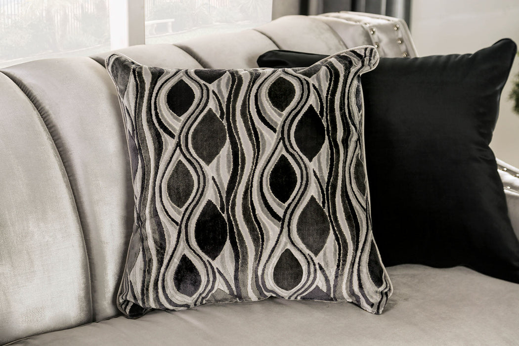 Elicia Silver/Black Sofa