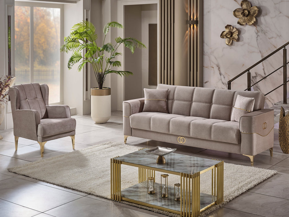 Clara 90" Wide Square Arm Convertible Sofa