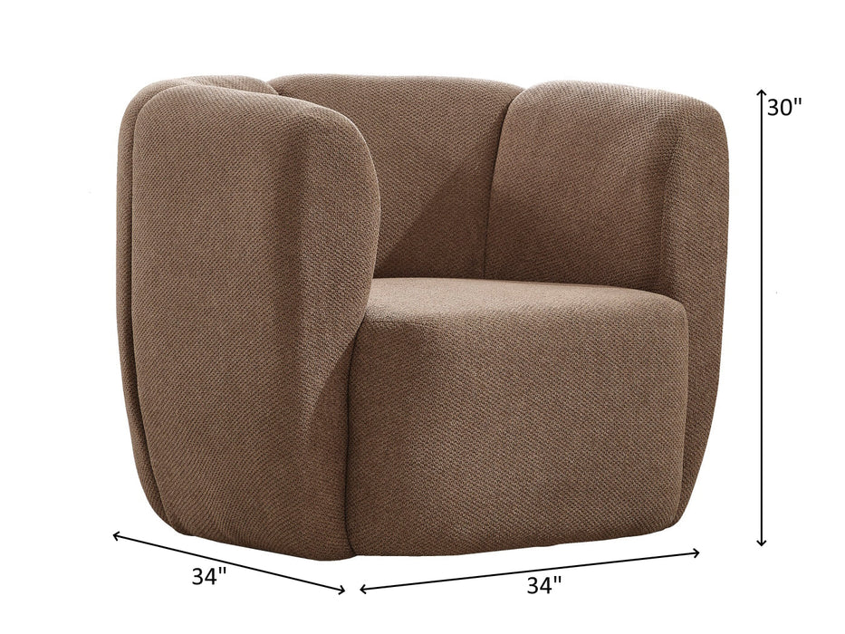 Vizyon Sann 34" Wide Swivel Armchair