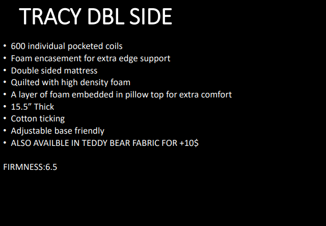 15.5'' Tracy DBL Liberty Matress
