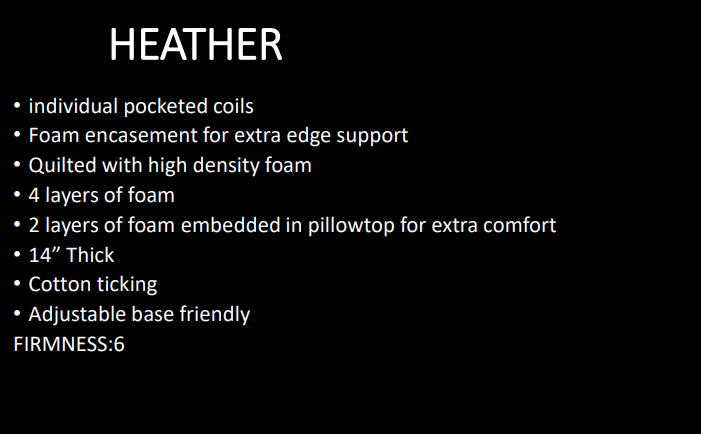 Heather Liberty Matress